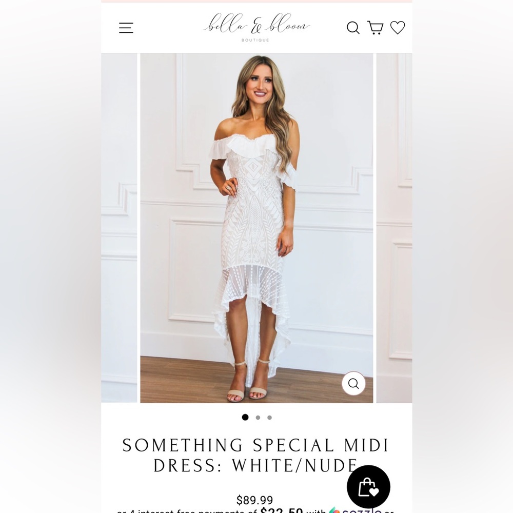 Super cute white boutique dress